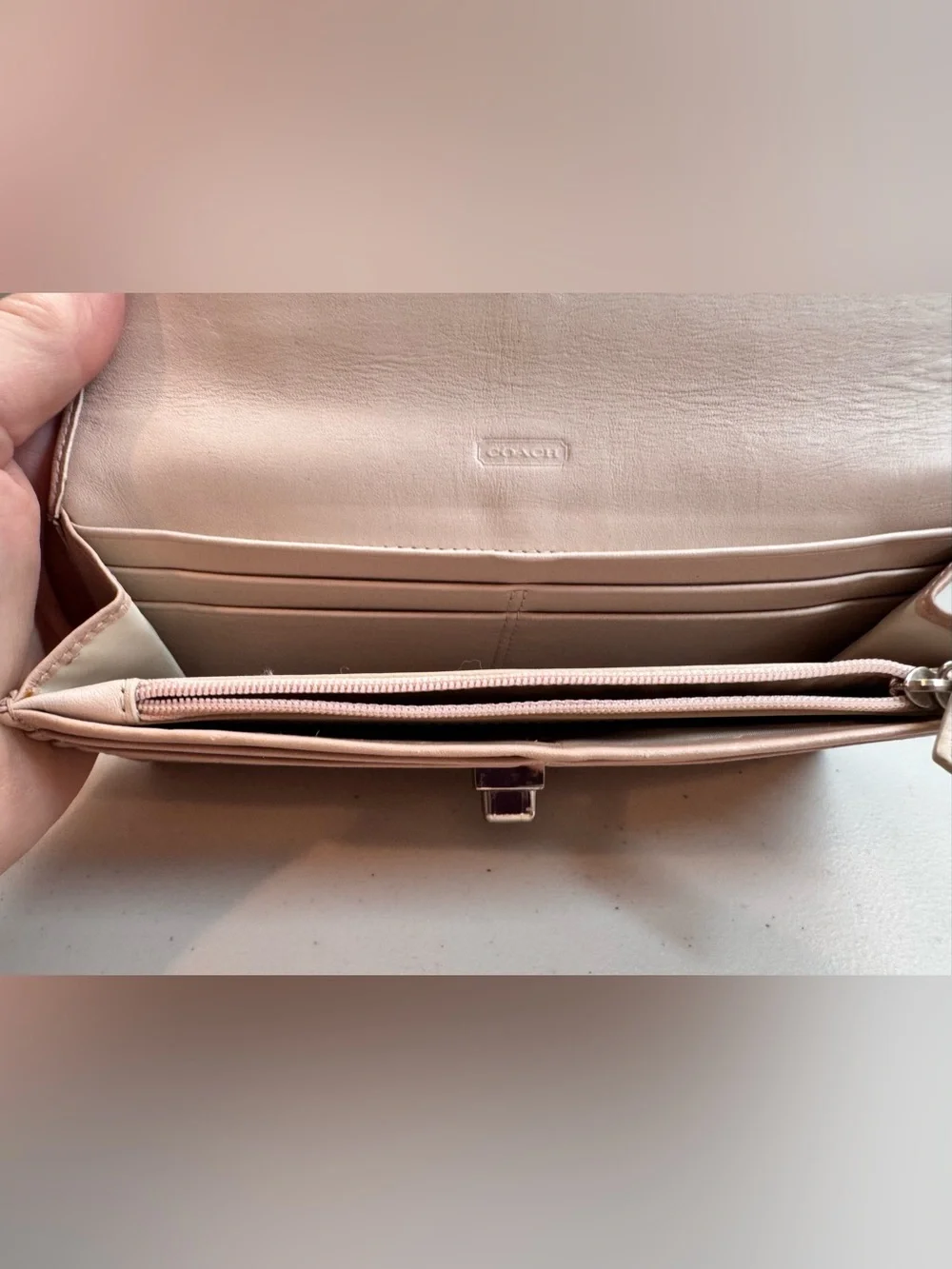 Coach Blush Pink Leather Wallet
